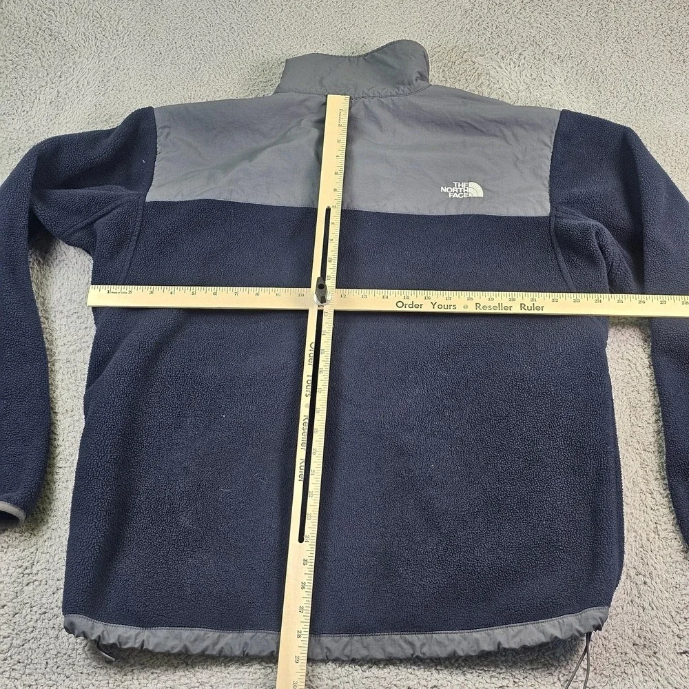 The North Face Jacket Mens XL Blue Gray Polartec Fleece Full Zip Windbreaker